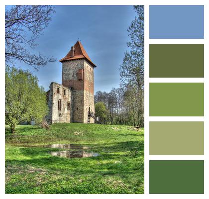 Castle The Walls Brick Brick Wall Hdr Poland Stone Tower Image